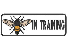 Load image into Gallery viewer, Service Dog in training Patch or working dog patch, bee theme patch - Service Dog In Training, for service dog vest